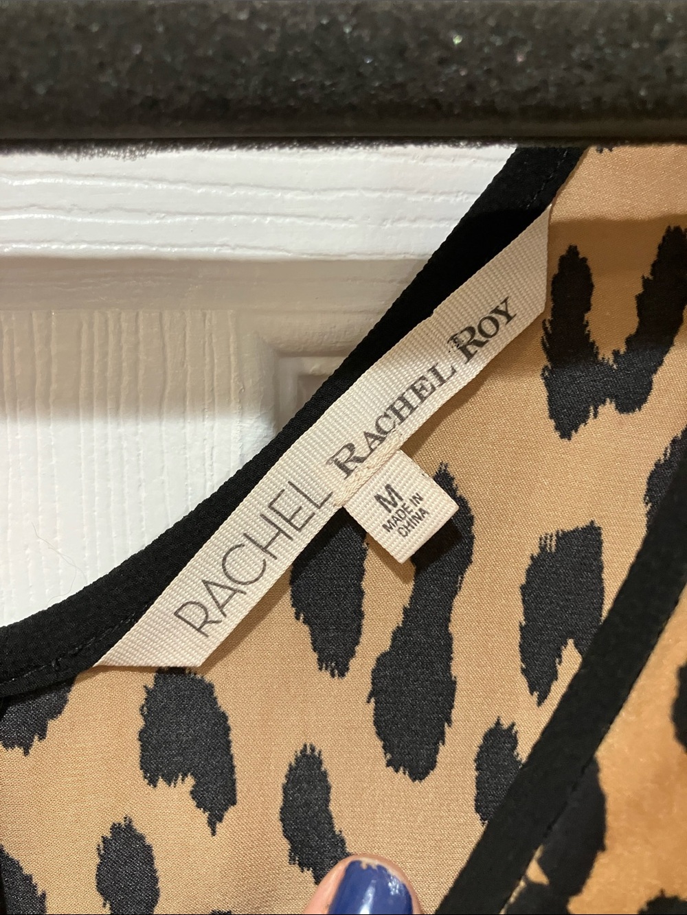 RACHEL Rachel Roy Tan and Black Leopard Print Mini Dress - Picture 3 of 5